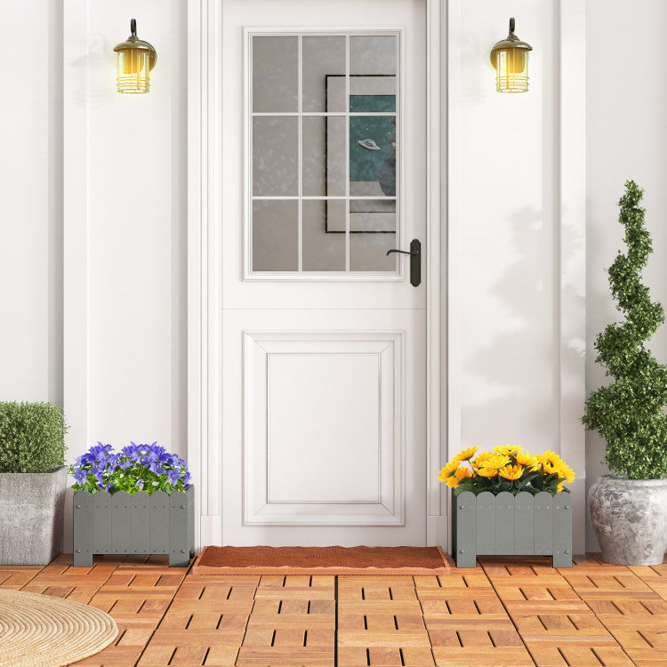 Rectangular Planter Box 2 Pack for Front Porch