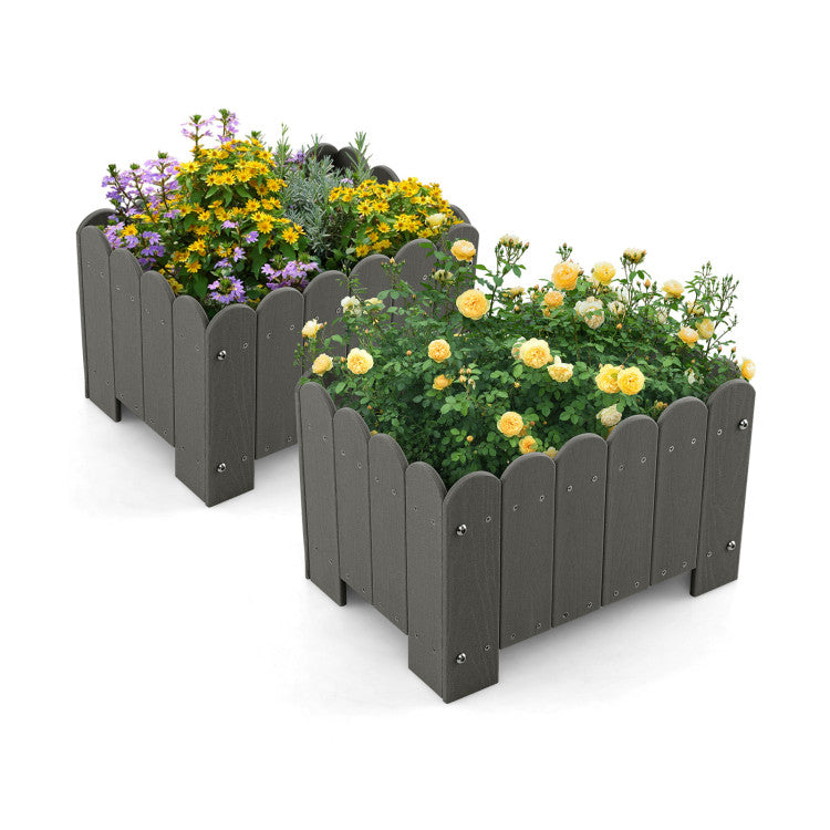 Rectangular Planter Box 2 Pack for Front Porch