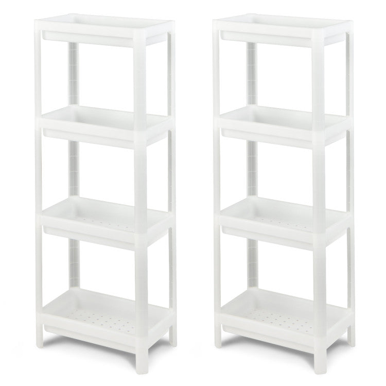 Detachable Slim Storage Cart 4 Tier with Drainage Holes