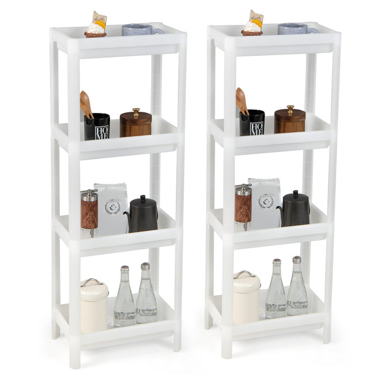 Detachable Slim Storage Cart 4 Tier with Drainage Holes