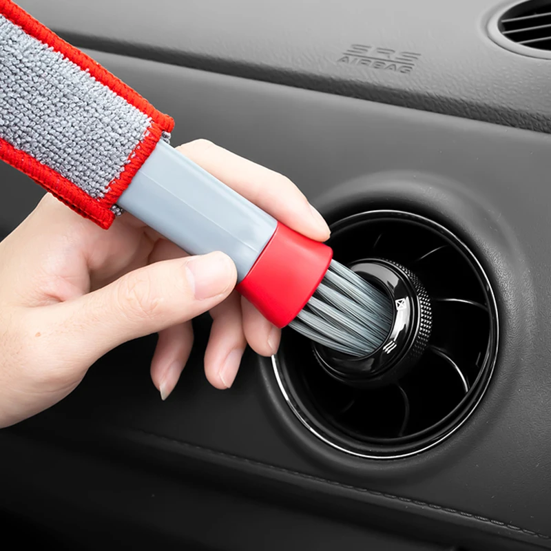 Car Air-Conditioner Outlet Cleaning Tool Car Dust Cleaning Tool 1 Piece (Red)