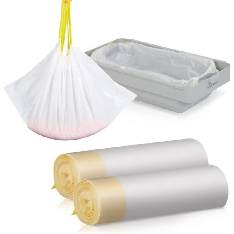 Cream Garbage Bags 5 Rolls 90 Count