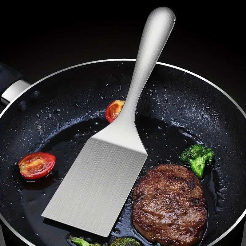Small Stainless Steel Grill Spatula – Durable Mini Frying Turner for Grilling, Flipping, and Everyday Kitchen Cooking