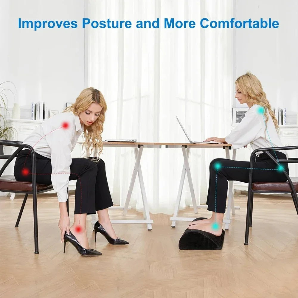 Under Desk Foot Rest Ergonomic for Home Office Work Gaming (Black)