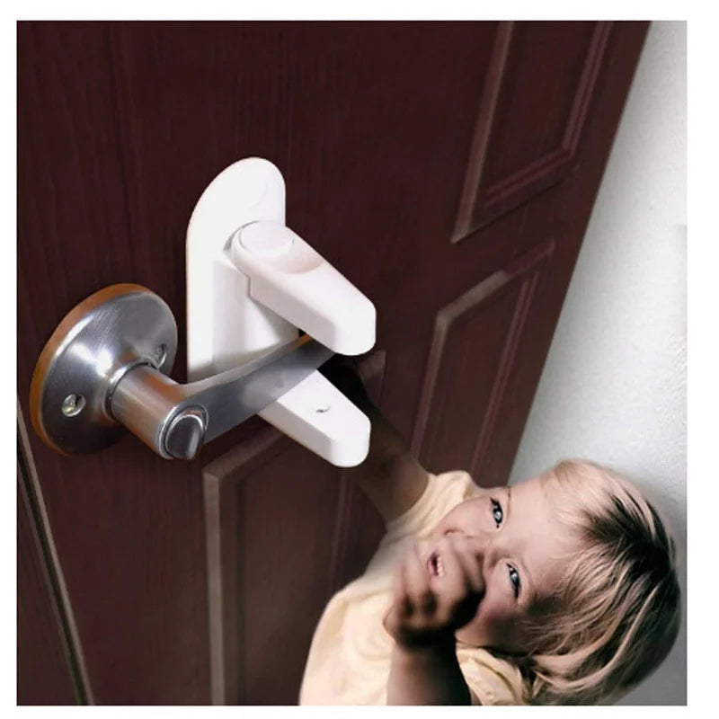 Universal Door Lever Lock Child Baby Safety Lock Rotation Proof