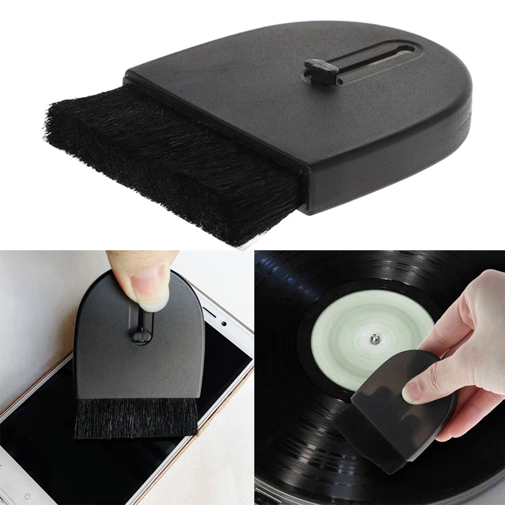 Retractable LP Cleaner Brush for Vinyl Albums