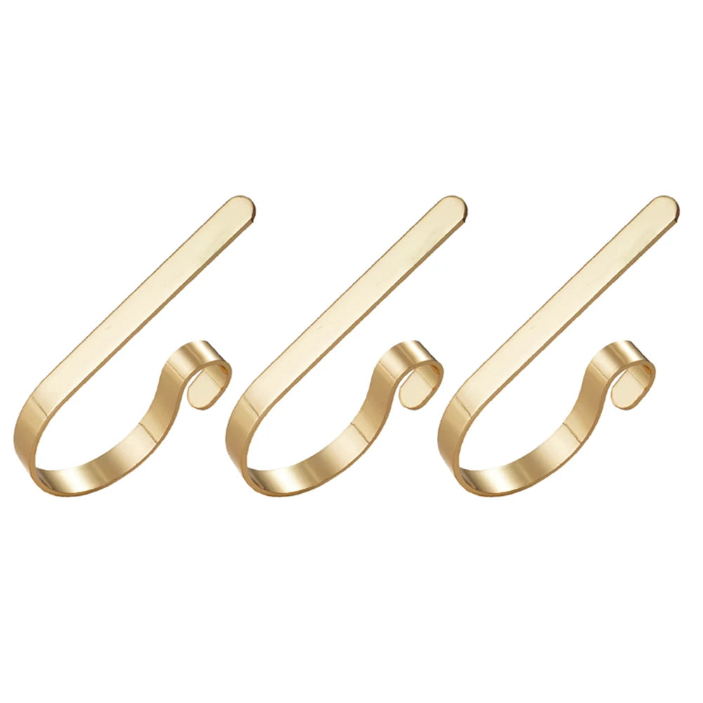 Durable Christmas Sock Hook Hangers 3PCS for Fireplace Decor and Supplies