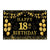 Black Gold Birthday Background 18th Year Birthday Party Decor