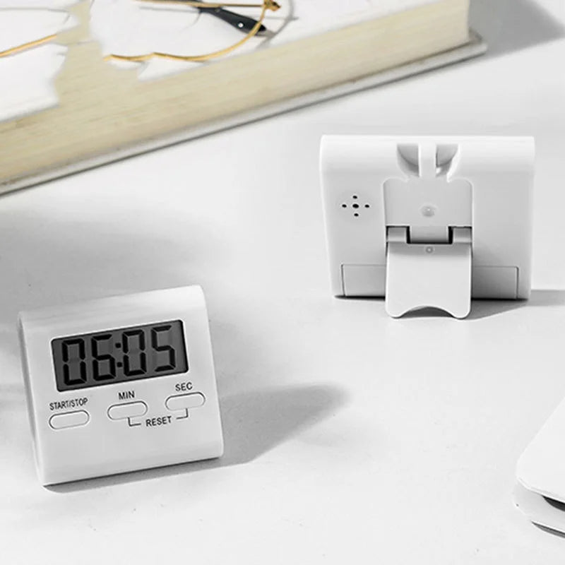 Multifunctional Kitchen Timer with Magnetic Back