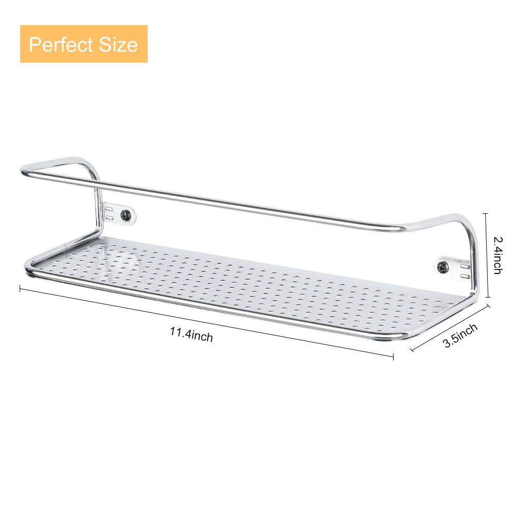 Multifunctional Wall-Mounted Storage Shelf Rustproof Bathroom Kitchen Organizer