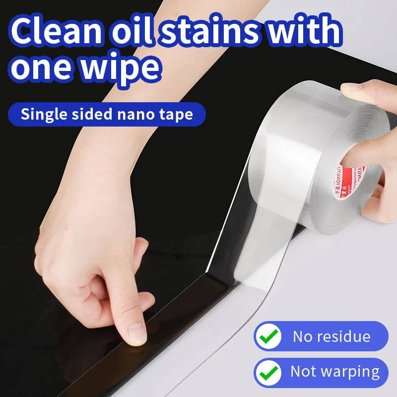 Transparent Single-Sided Nano Tape for Kitchen Bathroom Supplies