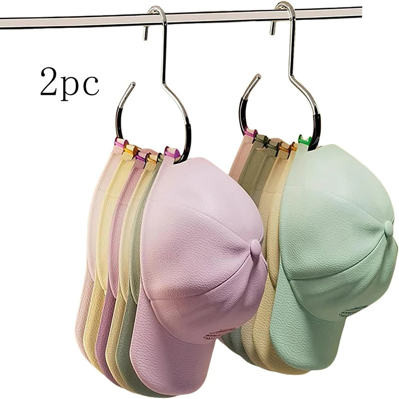 Wall Mount Hat Hooks 2-Pack Entryway Organizer for Hats