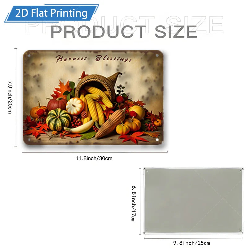 Modern Farmhouse Fall Sign Thanksgiving Wall Decor (8"x12")