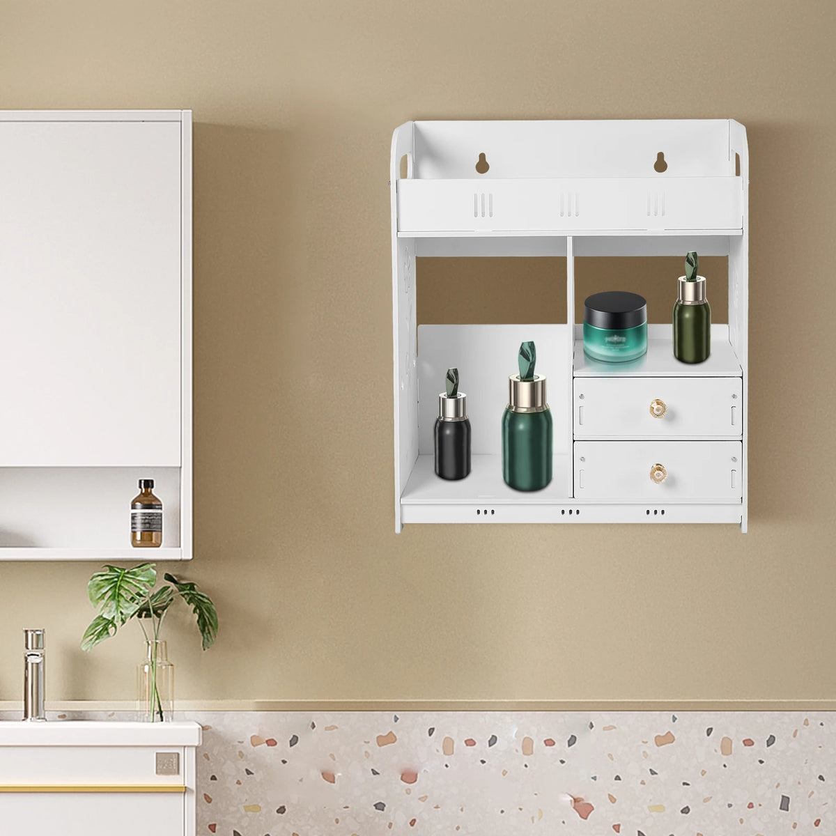 Bathroom Cabinet Stylish Wall-Mounted Medicine Organizer
