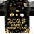 Happy New Year Black Gold Backdrop Table Runner For 2025 Decoration