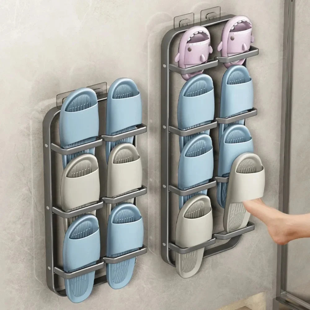 Luxury Hallway Slipper Hanger 3-Floor Foldable Invisible Design
