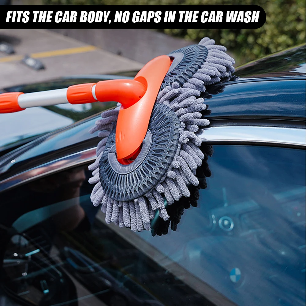 Extendable Car Wash Brush for Windshield Roof & Windows