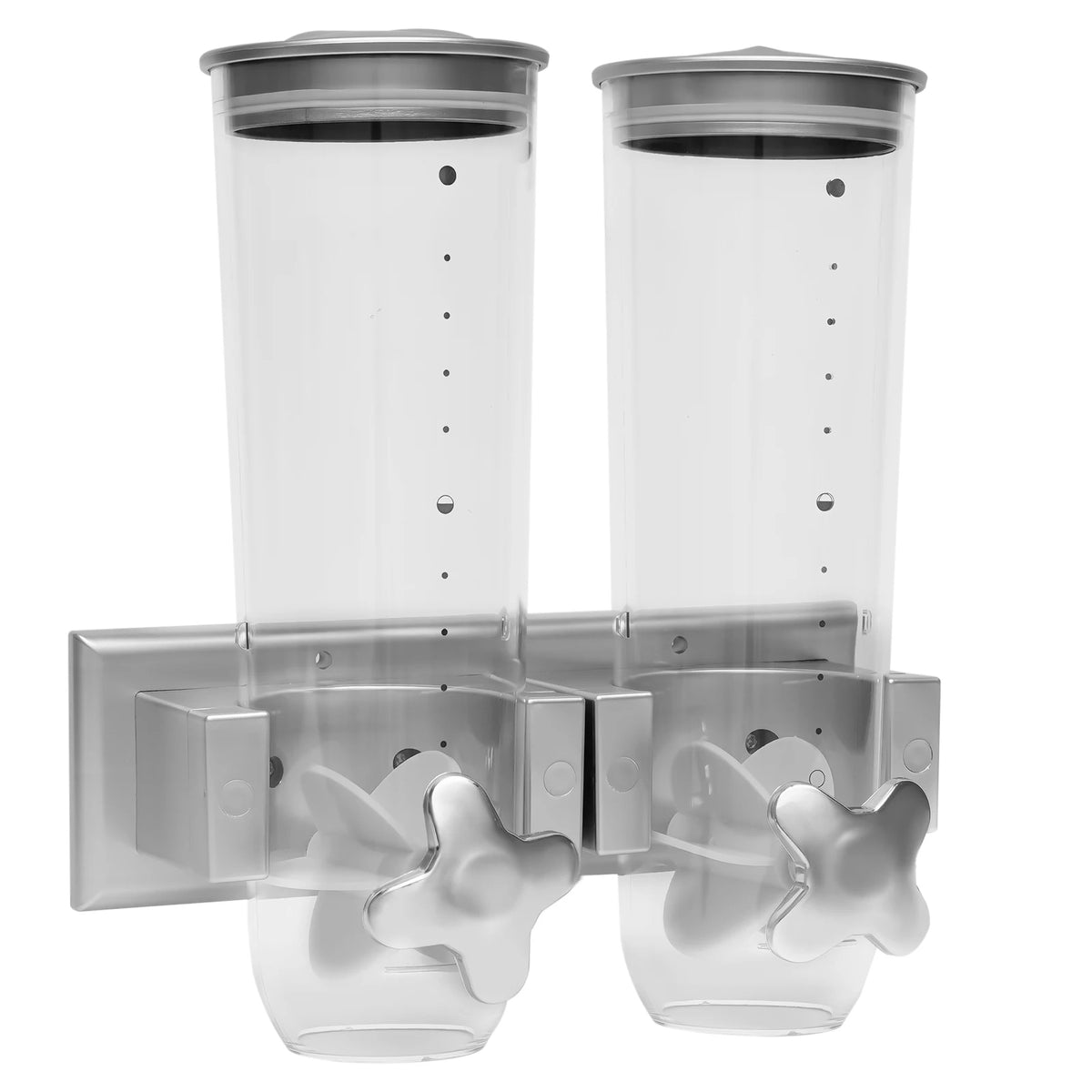 3L Wall Mounted Cereal Dispenser Set of 2 Rectangular Base for Dry Food