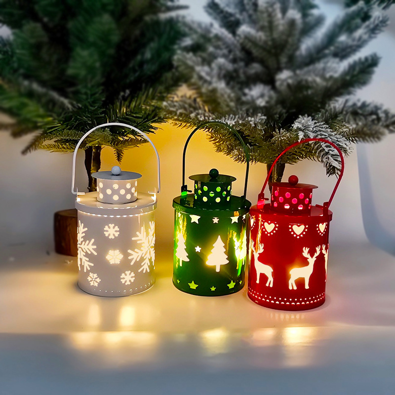 Christmas Candle Lights LED Small Lanterns Wind Lights Electronic Candles (Green)