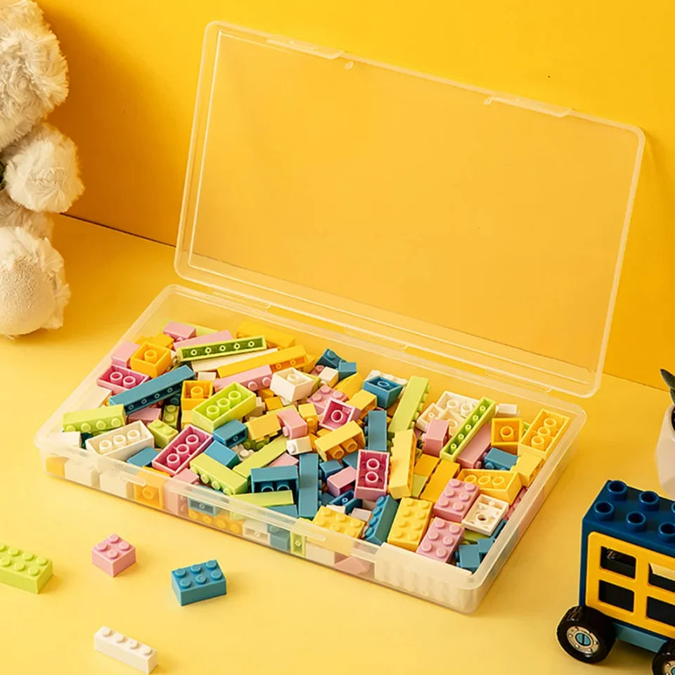 Rectangular Plastic Storage Boxes 4-Pack (Clear)