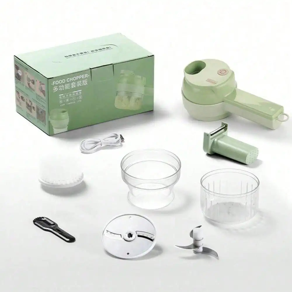 Wireless Electric Vegetable Chopper and Food Grinder – Multifunctional Garlic, Meat &amp; Vegetable Mincer for Home, Kitchen, Camping &amp; Meal Prep