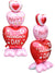 1pc Base Stand Happy Valentine's Day Heart to Heart Balloons