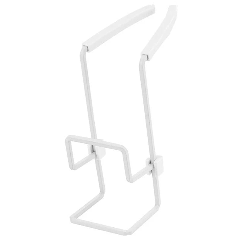Durable Metal Sink Caddy Sponge Holder Faucet Rack (White)