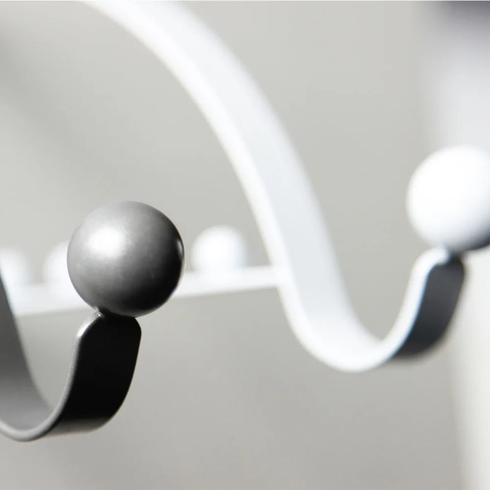 Space Saving Over The Door Hook Hanger Organizer (Black)