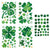 St. Patrick's Day Window Stickers Double-Sided Shamrock Decorations