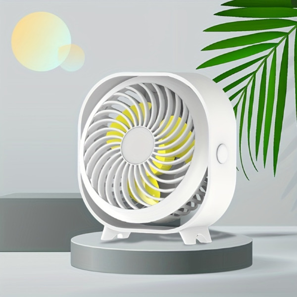 Portable Mini Desktop Fan USB Powered for Home Office (Random Color)