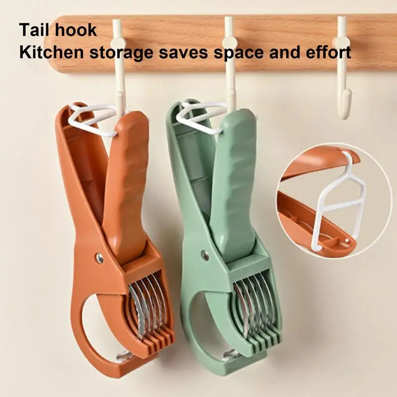 Manual Banana Cutter Slicer Portable Manual Kitchen Gadget (Green)