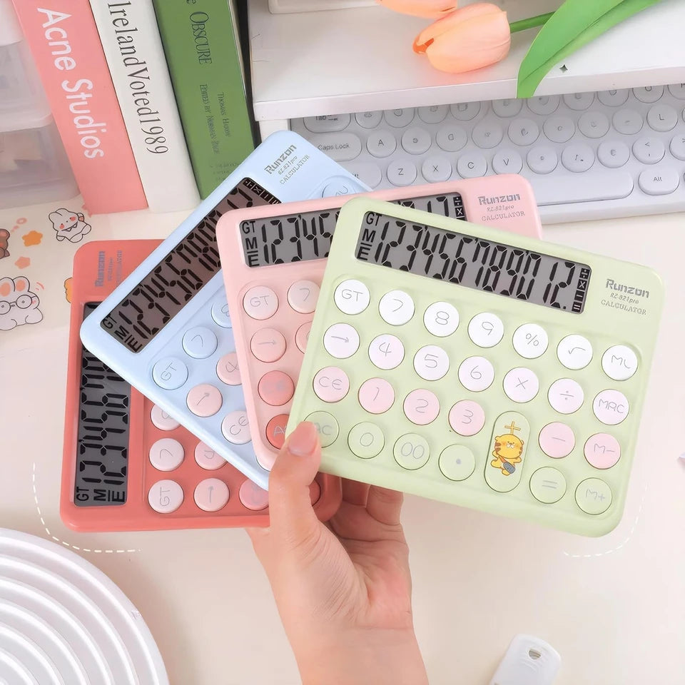 Standard Office Desk Calculator 12-Digit Large Display (Blue)