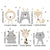 6pcs Boho Color Switch Stickers for Kids Rooms