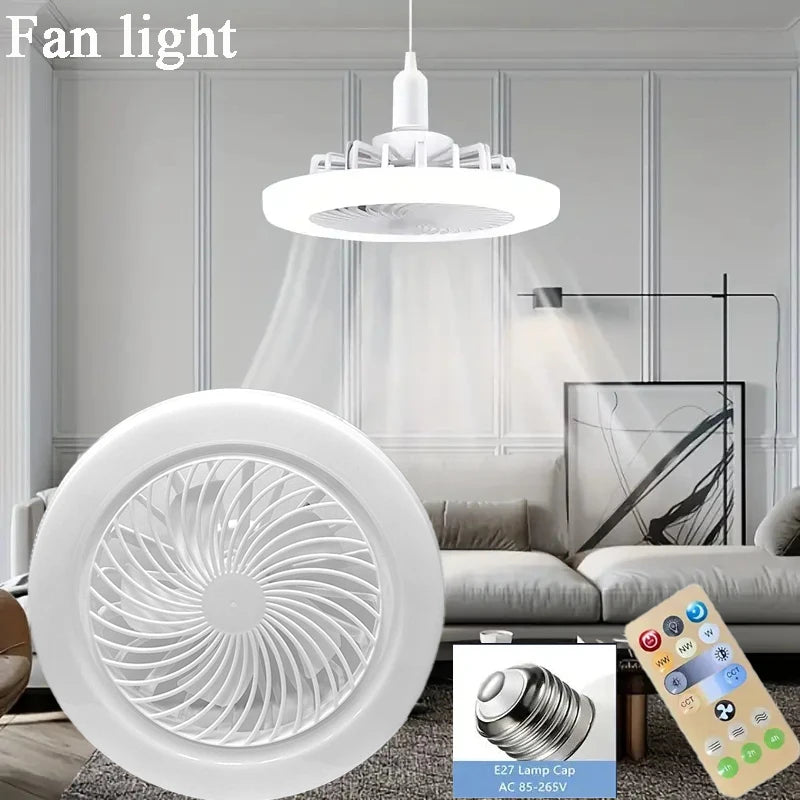 Multifunctional LED Ceiling Fan Light 3 Speeds with Remote