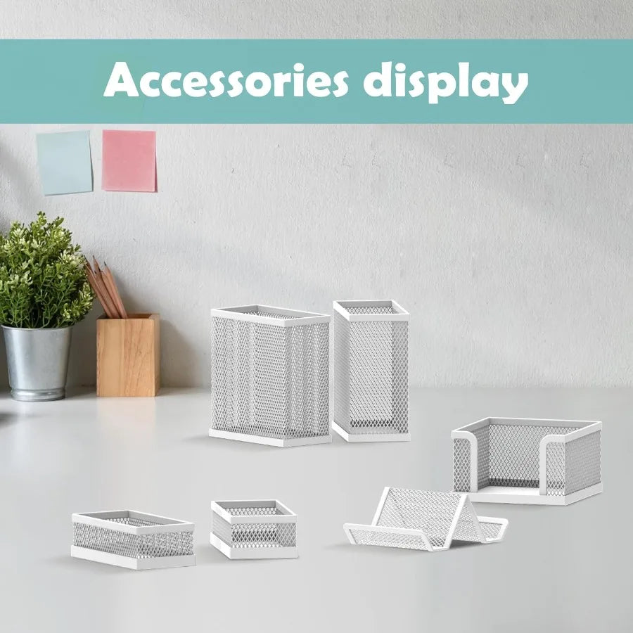 Desktop Organization Set Mesh Pen Holder 6PCS