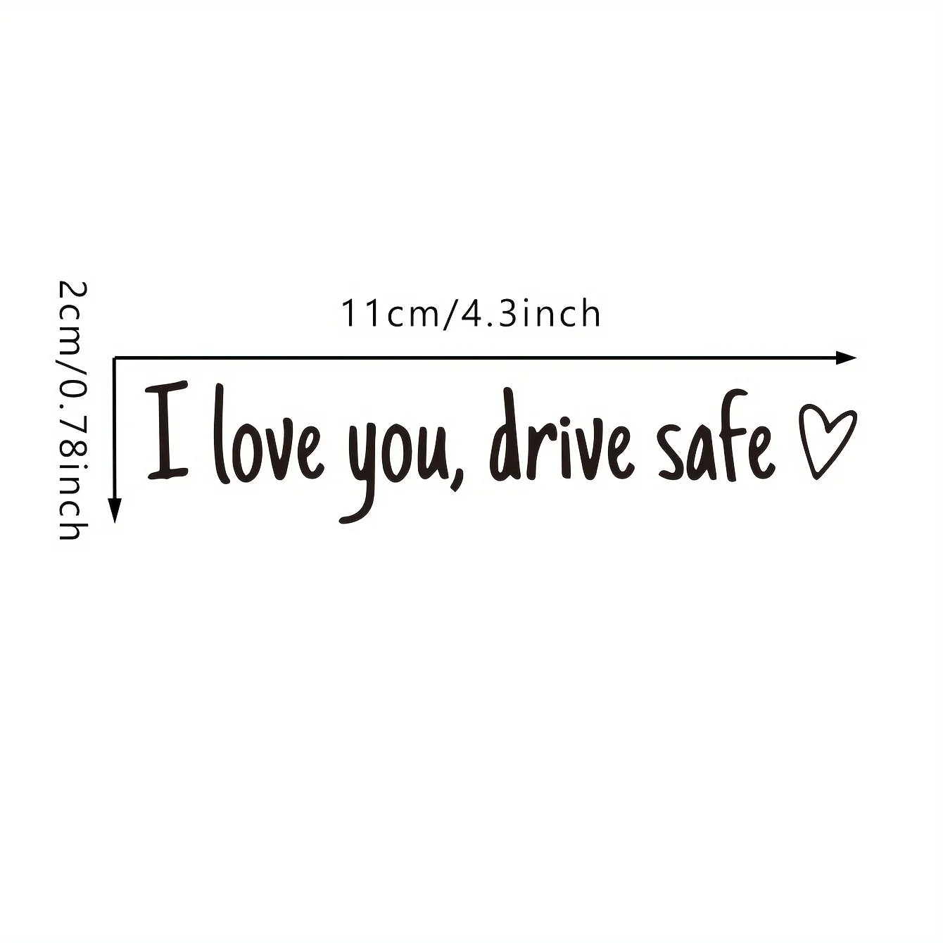 I Love You Drive Safe Car Mirror Stickers Rear View Mirror Styling Decals