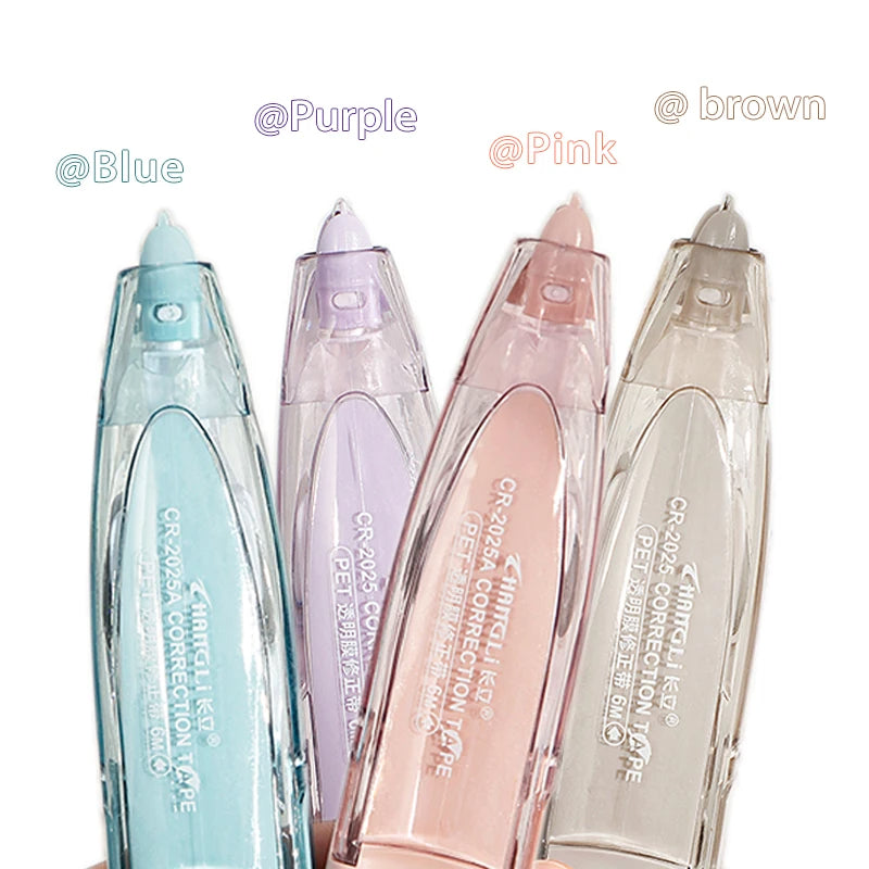 Refillable Correction Tape Set (4 Dispensers, 10 Refills)