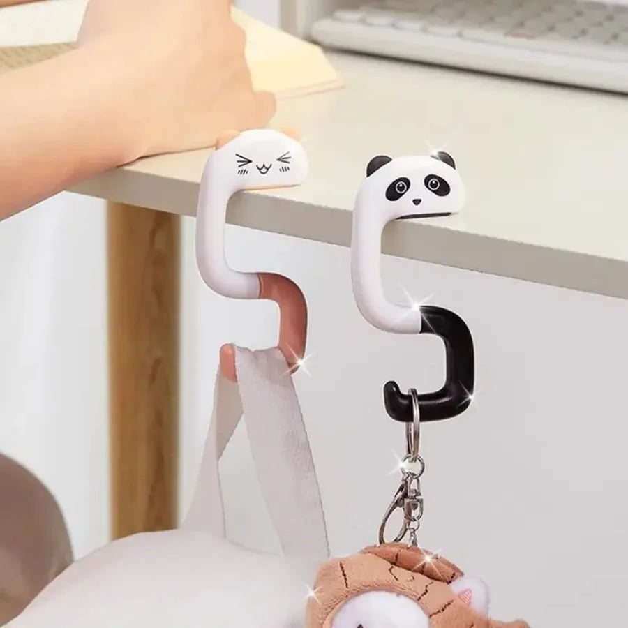 Portable Pink Handbag Hook for Desks