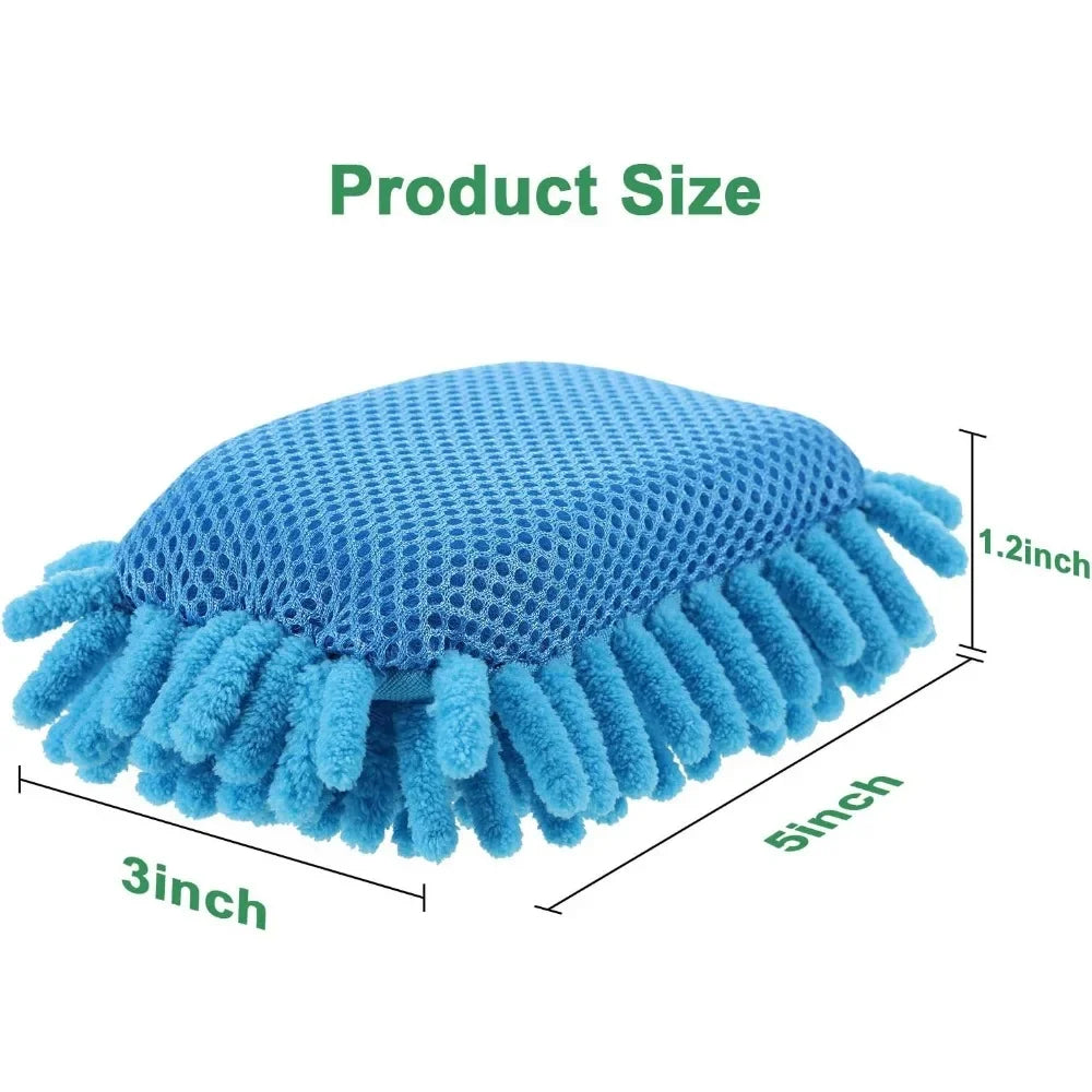 Washable Microfiber Whiteboard Erasers 6-Pack Dry Erase & Chalkboard Cleaner