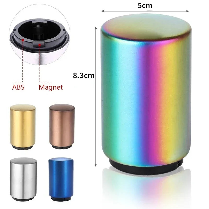 Automatic Magnetic Bottle Opener Kitchen Gadgets (Silver)
