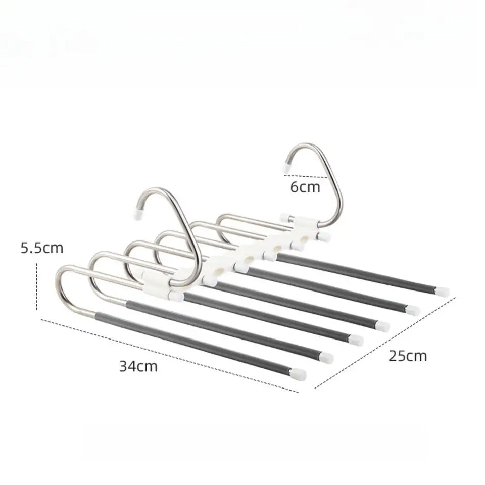 Multifunctional Foldable Clothes Organizer Folding Pants Hanger (White)