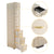 Plastic Storage Box with 7 Layers Retro-Style Storage Cabinet (Milky White)