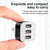 3-Port USB 2.0 Hub High-Speed with Quick Charging for Laptop, PC (Black)