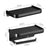 Multifunction Shelf Roll Paper Holder with Rod (Black)