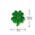 10pcs Lucky Leaf Clover Glass Ornaments Christmas Home Decor