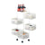 Rotating 5-Layer Iron Storage Trolley for Kitchen Living Room