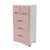 6-Drawer Plastic Closet Organizer Unit for Clothes Toys (Pink)