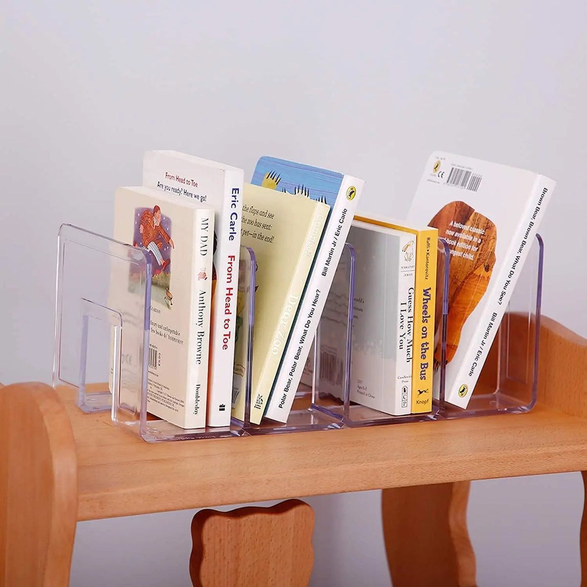 Clear Acrylic Desk Organizer 2-Pack for File Purse Handbag Divider