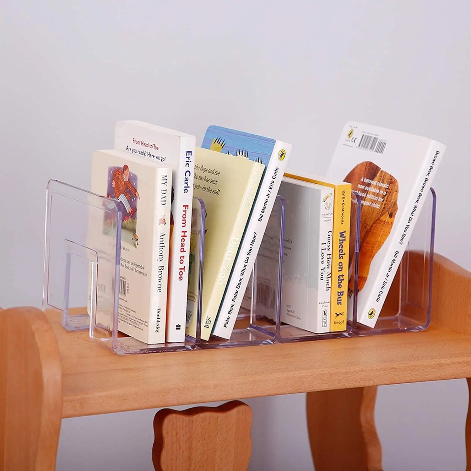 Clear Acrylic Desk Organizer 2-Pack for File Purse Handbag Divider