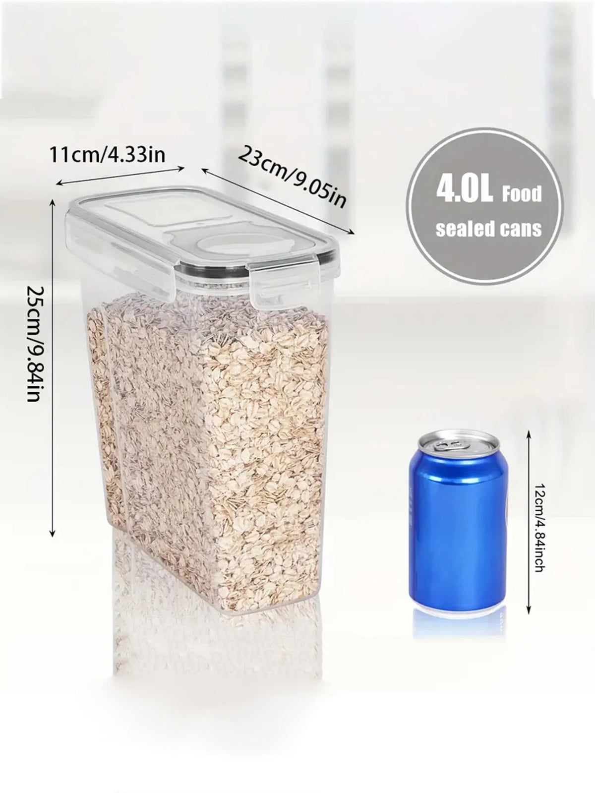 4L Food Storage Containers 4-Pack Large with Lids